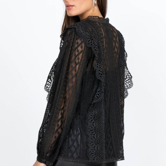 Johnny Was Tops - Johnny Was Soluna Lace Blouse Size XS